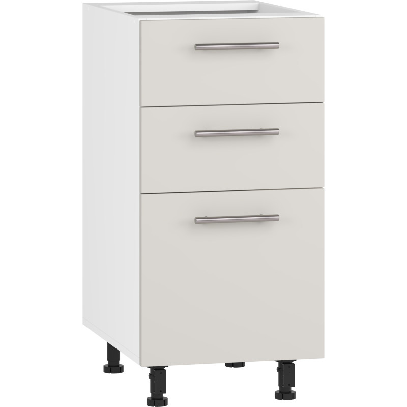 VENTO D3S-40/82 szafka dolna z szufladami, mechanizm Hettich front: kaszmir (1p1szt)