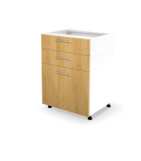 VENTO D3S-60/82 szafka dolna z szufladami, mechanizm Hettich front: dąb miodowy (1p1szt)
