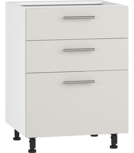 VENTO D3S-60/82 szafka dolna z szufladami, mechanizm Hettich front: kaszmir (1p1szt)