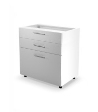 VENTO D3S-80/82 szafka dolna z szufladami, mechanizm Hettich front: biały (1p1szt)