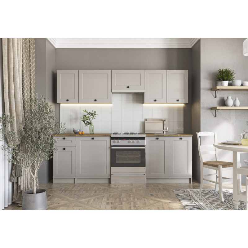 VIVIAN 240 kuchnia zestaw korpus: kaszmir, fronty: kaszmir (10p1kpl)