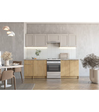 WENDY 240 kuchnia zestaw korpus: dąb cremona, fronty: kaszmir (10p1kpl)