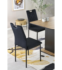 WILSON stół rozkładany, blat - dąb artisan / czarny, nogi - dąb artisan / czarny (2p1szt)