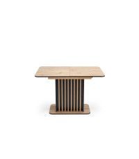 WILSON stół rozkładany, blat - dąb artisan / czarny, nogi - dąb artisan / czarny (2p1szt)