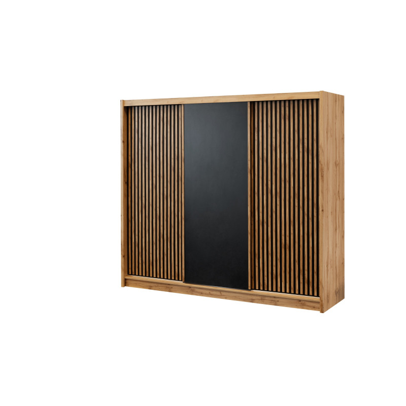 LONDON 250 SZAFA DĄB WOTAN/CZARNY