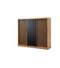 Szafa London 250 DĄB WOTAN/CZARNY