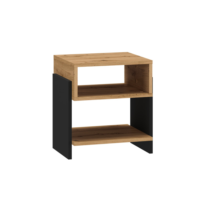 Tris 01 dąb artisan/czarny - szafka nocna