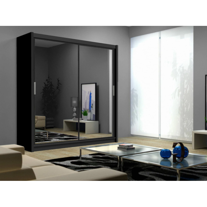 Szafa Paris 160 Czarny / Lustro