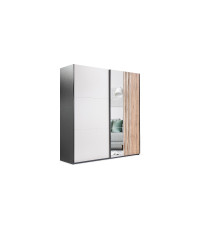 Szafa Evora 203 Czarny / Kaszmir / Lustro