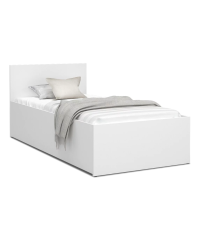 Łóżko Panama 90x200 - biel: BIEL, zagłówek, zanużek: BIEL