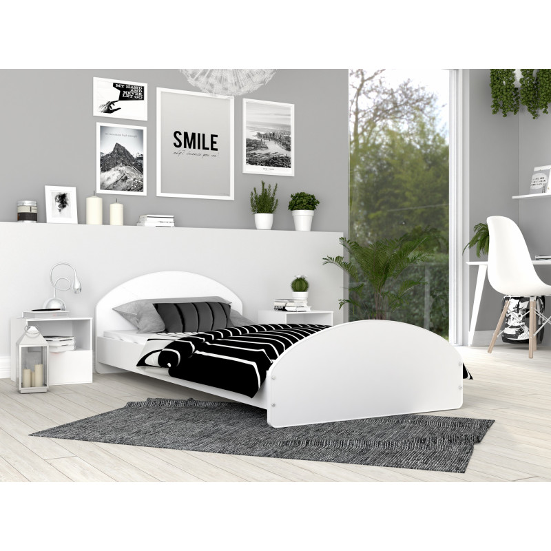 Łóżko Cross X 90x200 - (korp: BIEL, szufl: BIEL) /BEZ MATERACA