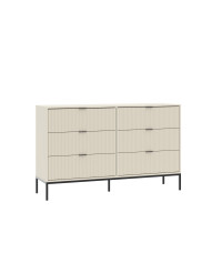 Komoda Ontario 6S - kaszmir ryflowany