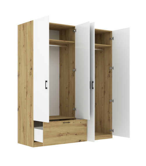 Szafa Alta 4D1S - artisan/biały