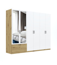 Szafa z lustrem Alta 6D1S - artisan/biały