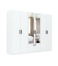 Szafa z lustrem Lita 6D1S - biały