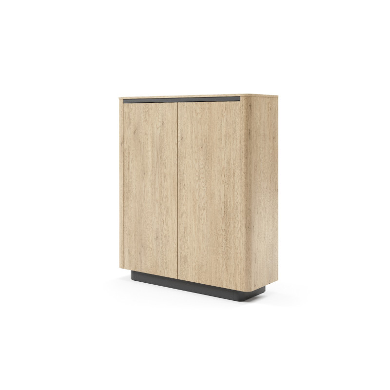 Komoda wysoka Torro B 113 2d - Dąb Cremona/Czarna