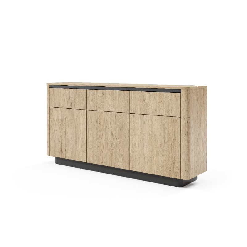 Komoda Torro C 163 3d3s - Dąb Cremona/Czarna