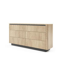 Komoda Torro D 163 6s - Dąb Cremona/Czarna