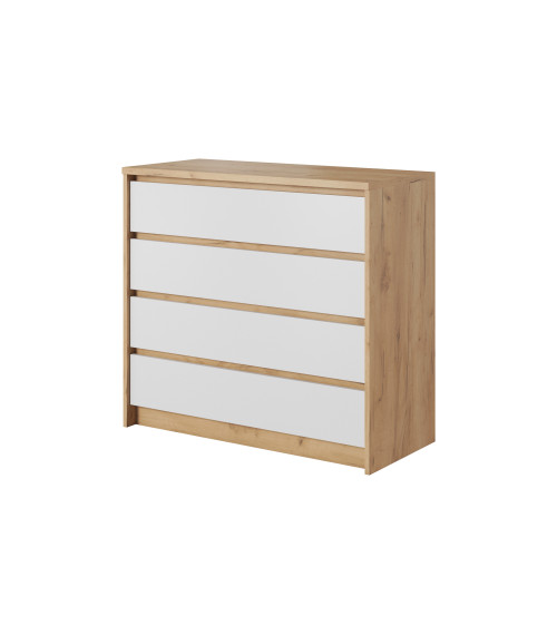 Komoda Xelo F 93 - Dąb Craft Złoty/Biały