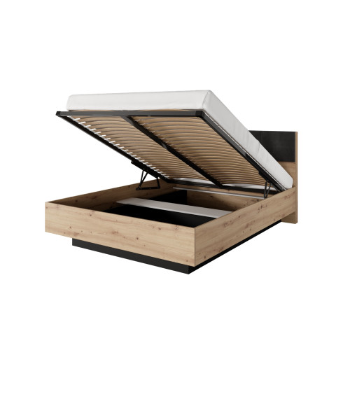 Łóżko Tally C - Dąb Artisan/Antracyt