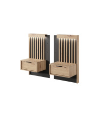 Stolik nocny Tally D 2x - Dąb Artisan/Antracyt