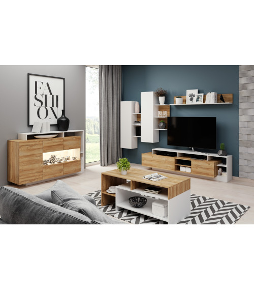 Komoda Alva - Dąb Grandson/Biały