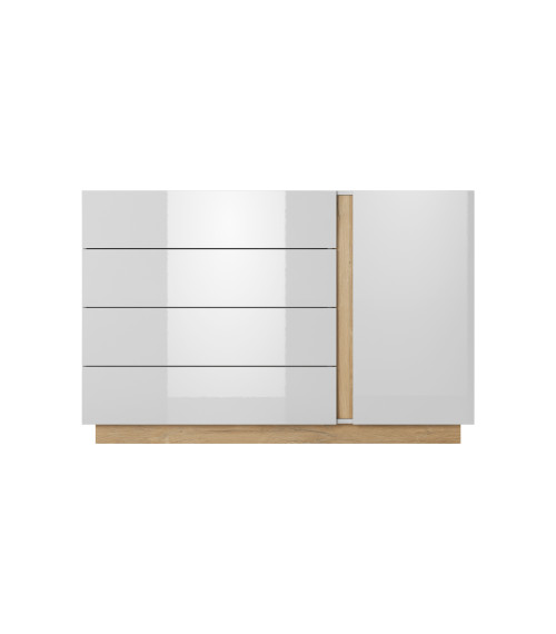 Komoda Arco 138 - Biały/Biały poł./Grandson