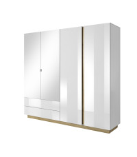 Szafa Arco 220 - Biały/Biały poł./Grandson