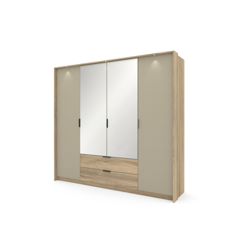 Szafa Letto A 220 - Dąb Terra + Szary Kamienny