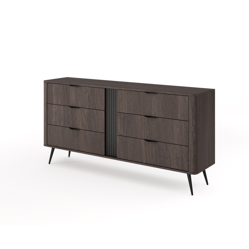 Komoda Veris C 163 - Dąb Dunin + Czarny