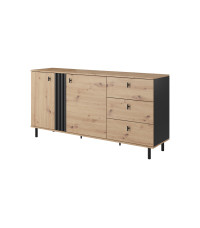 Komoda Madis D 2d3s - Dąb Artisan/Antracyt