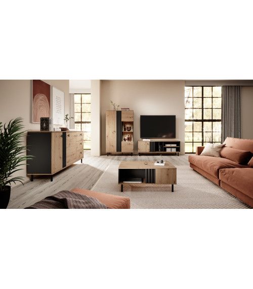 Stolik rtv 138 Madis C  - Dąb Artisan/Antracyt