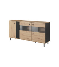 Komoda Madis E 3d - Dąb Artisan/Antracyt