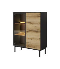 Witryna niska z led Lang B Czarny/Evoke