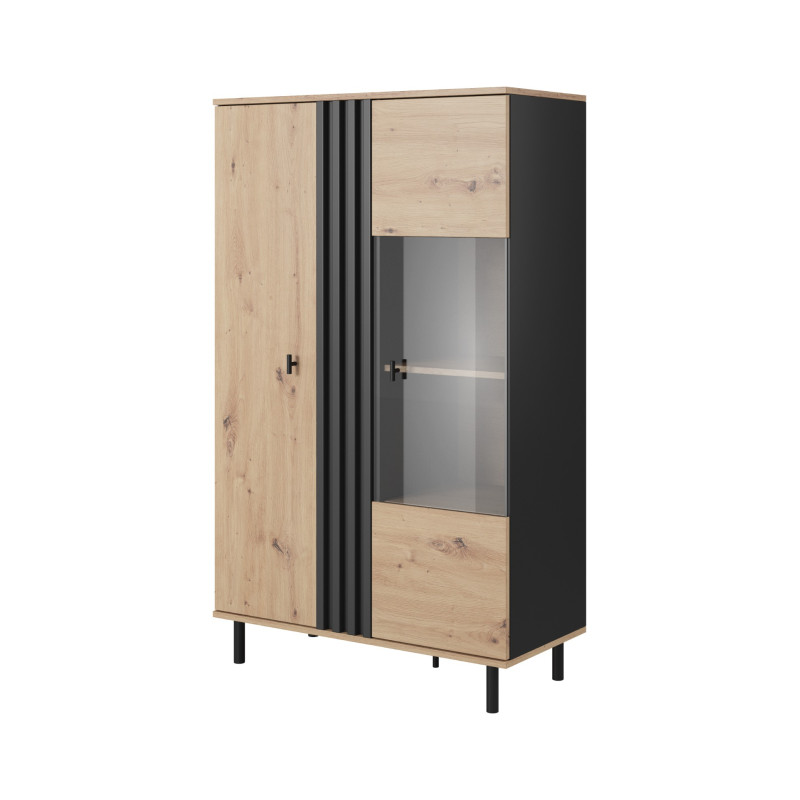 Witryna niska Madis A - Dąb Artisan/Antracyt