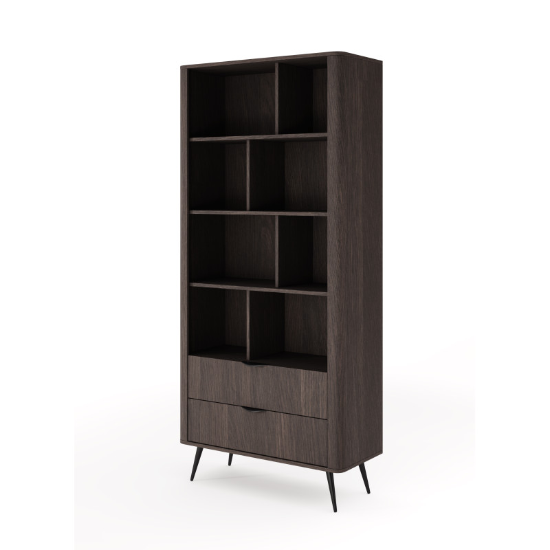 Regał Veris A - Dąb Dunin + Czarny