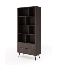 Regał Veris A - Dąb Dunin + Czarny