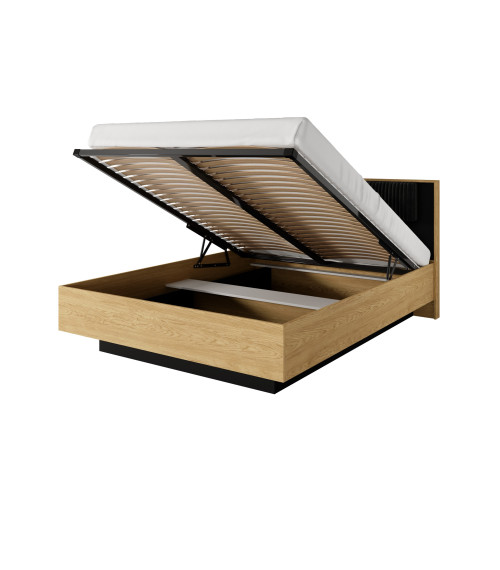 Łóżko 160 Baltic C Dąb baltic/Czarny