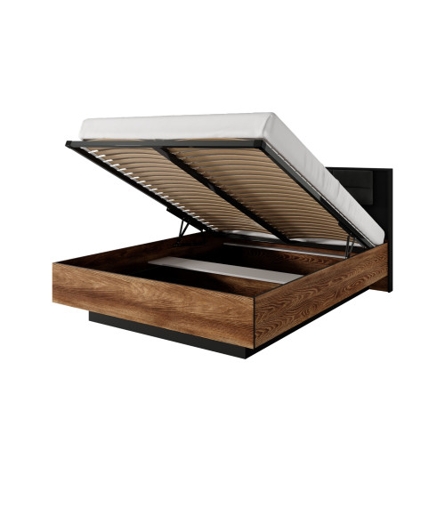 Łóżko z pojemnikiem Milton C  - Chestnut/Antracyt