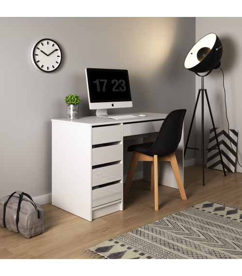 Biurko/toaletka Ada - Biały połysk