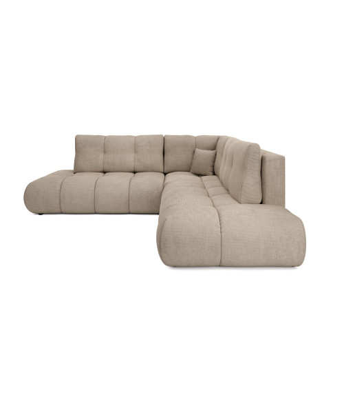 Narożnik prawostronny SOHO II rozkładany z pojemnikiem na pościel FLOW 01