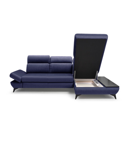 Narożnik prawostronny TITAN rozkładany z pojemnikiem na pościel FANCY 79