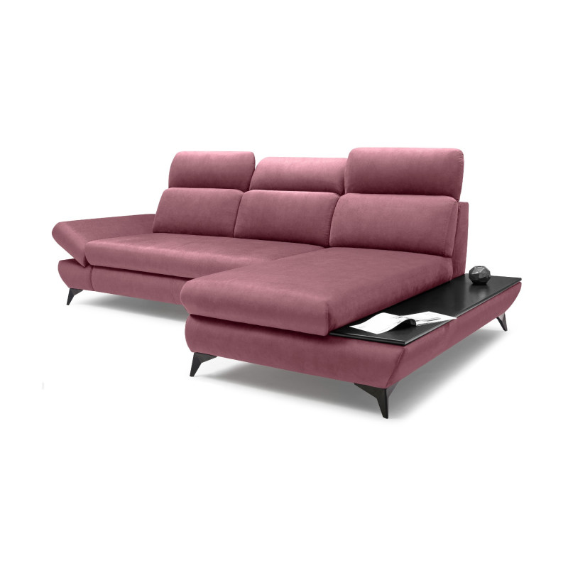 Narożnik prawostronny TITAN rozkładany z pojemnikiem na pościel FANCY 63