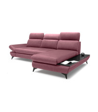 Narożnik prawostronny TITAN rozkładany z pojemnikiem na pościel FANCY 63