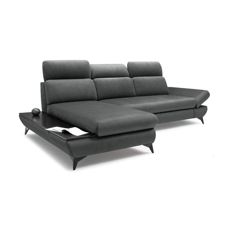 Narożnik lewostronny TITAN rozkładany z pojemnikiem na pościel FANCY 37