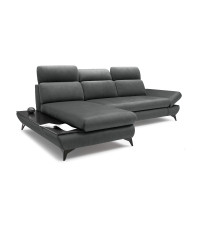 Narożnik lewostronny TITAN rozkładany z pojemnikiem na pościel FANCY 37