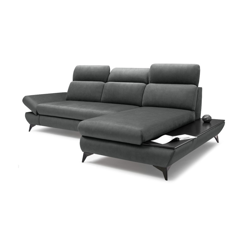 Narożnik prawostronny TITAN rozkładany z pojemnikiem na pościel FANCY 37