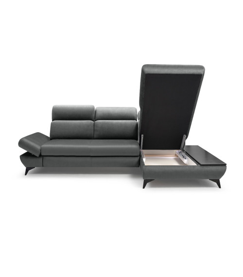 Narożnik prawostronny TITAN rozkładany z pojemnikiem na pościel FANCY 37