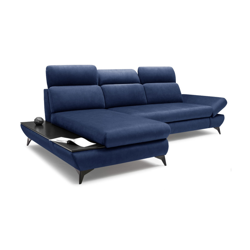 Narożnik lewostronny TITAN rozkładany z pojemnikiem na pościel BLUVEL 86