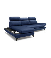 Narożnik lewostronny TITAN rozkładany z pojemnikiem na pościel BLUVEL 86